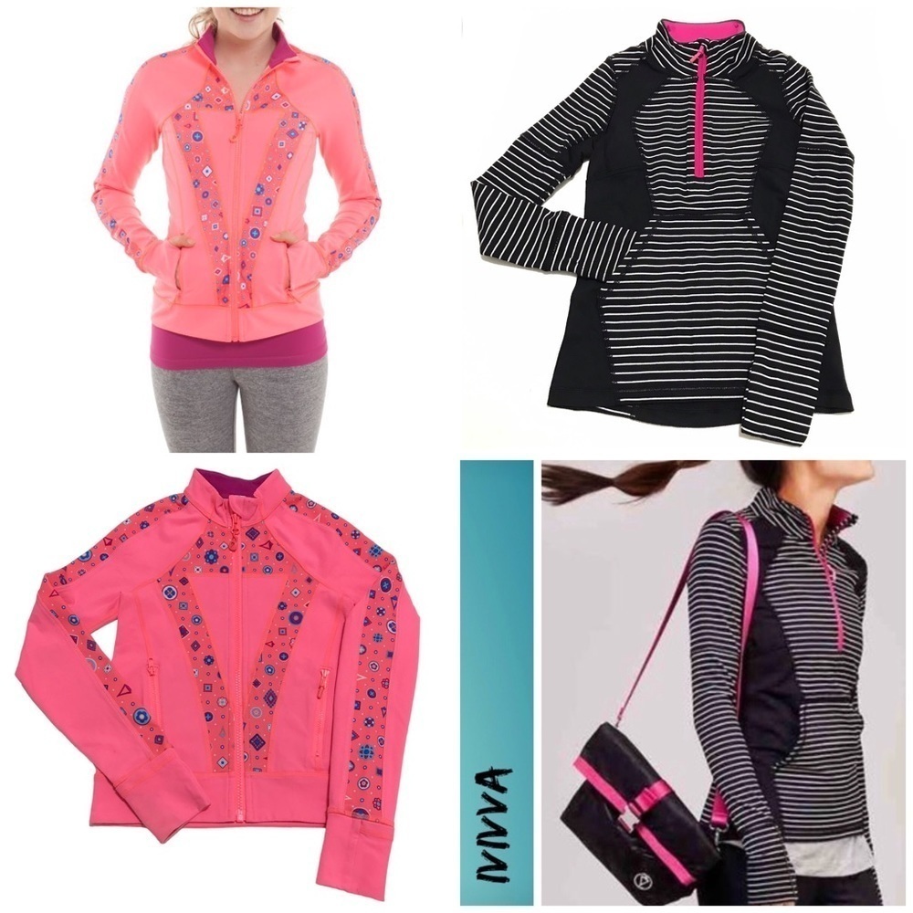 Ivivva Perfect Your Practice Zip Up Jacket & Rulu Parallel Stripe Pullover 6